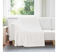 vidaXL Throw Blanket White 200 x 150 cm Fleece