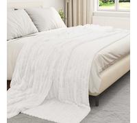 vidaXL Throw Blanket White 240 x 220 cm Fleece