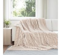vidaXL Throw Blankets 6 pcs Beige 270 x 240 cm Fleece