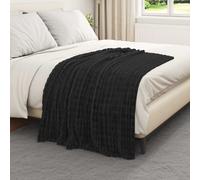 Throw Blankets 6 pcs Black 150 x 130 cm Fleece