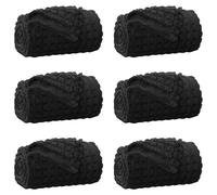 Throw Blankets 6 pcs Black 240 x 220 cm Fleece