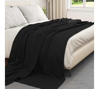 vidaXL Throw Blankets 6 pcs Black 270 x 240 cm Fleece