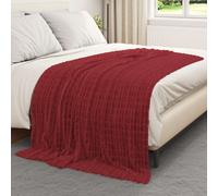 vidaXL Throw Blankets 6 pcs Bordeaux Red 200 x 150 cm Fleece