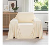 Throw Blankets 6 pcs Cream 210 x 140 cm Fleece