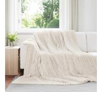 Throw Blankets 6 pcs Cream 270 x 240 cm Fleece