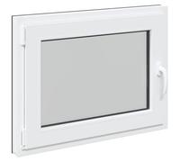 vidaXL Tilt & Turn Basement Window RISOR 80 x 50 cm PVC and Glass