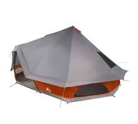 vidaXL Tipi Tent 10-Person Grey and Orange Taffeta