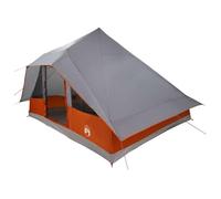 vidaXL Tipi Tent 10-Person Grey and Orange Taffeta