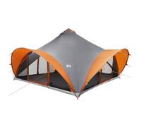vidaXL Tipi Tent Grey and Orange 18-Person Polyester and Steel