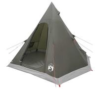 vidaXL Tipi Tent Water-Resistant 3-Person Army Green, Modern Tipi Tent, 3-Person Water-Resistant Outdoor Shelter, Functional Camping Essential with Windows, Easy Setup