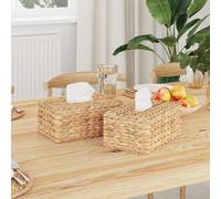 vidaXL Tissue Box Covers 2 pcs Water hyacinth 27.5 x 16.5 x 14 cm