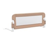 vidaXL Toddler Safety Bed Rail Taupe 102x42cm Polyester Kids Nursery Rail