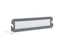 vidaXL Toddler Safety Bed Rail Grey 150x42cm Polyester Kids Nursery Rails