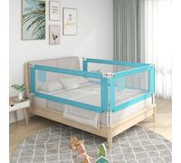 vidaXL Toddler Safety Bed Rail Blue 140x25 cm Fabric Baby Cot Bed Protection