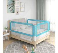 vidaXL Toddler Safety Bed Rail Blue 150x25 cm Fabric UK HOT