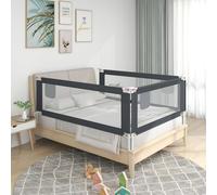 vidaXL Toddler Safety Bed Rail Dark Grey 140x25 cm Fabric Baby Cot Protection