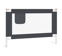 vidaXL Toddler Safety Bed Rail Dark Grey 100x25 cm Fabric Baby Cot Protection