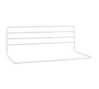 vidaXL Toddler Safety Bed Rail in White - Adjustable Width (76-137 cm), Vertical Metal Door, Sturdy Iron Construction, Easy Assembly - Suitable for Children Aged 18 Months to 5 Years