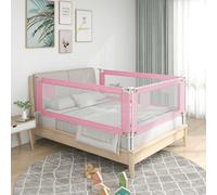vidaXL Toddler Safety Bed Rail Pink 200x25 cm Fabric