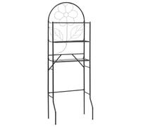 vidaXL Toilet Rack Black 60x33x174cm Plant Stand Bathroom Shelf Holder Rail