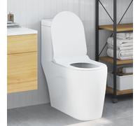 vidaXL Toilet Seat Adjustable White 50 x 36.5 x 5 cm Polypropylene