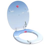 VidaXL Toilet Seat Blue 44 X 38 Cm Engineered Wood