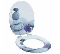 VidaXL Toilet Seat Grey 44 X 38 Cm Engineered Wood