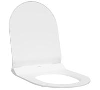 vidaXL Toilet seat white, matt finish, in antibacterial polypropylene. with a soft closure and a quick release system. 360° rotatable hinges. Fits toilet bowls in the shape of a