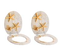 vidaXL Toilet Seats with Lids 2 pcs MDF Sea Star