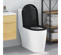 vidaXL Toilet suitable for Seat Black 48 x 36.5 x 4.5 cm Polypropylene