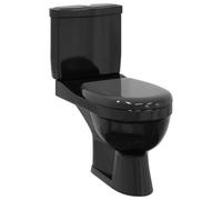 vidaXL Toilet with Cistern Black