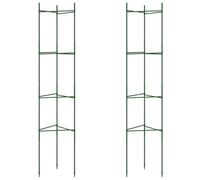 vidaXL Tomato Cage Garden Plant Support Tomato Support 2 pcs Steel and PP