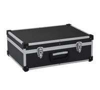 Tool Suitcase Black Aluminium Case Travel Organiser vidaXL