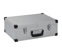 vidaXL Tool Suitcase 46x33x16 cm Silver Aluminium, Silver