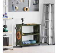 vidaXL Tool Trolley Olive Green 75 x 35 x 73 cm Cold-rolled Steel