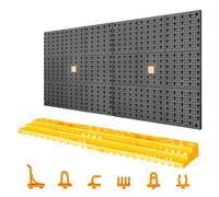vidaXL Tool Wall, Peg Board for Garage Workshop, Wall Tool Organizer with Racks