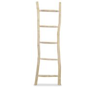Vidaxl Towel Ladder With 5 Rungs Teak 45X150 Cm Natural