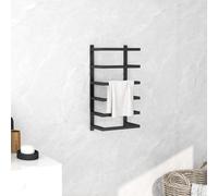 vidaXL Towel Rack Black 24x12x48 cm Steel