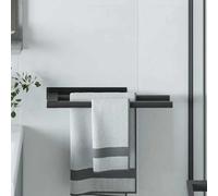 vidaXL Towel Rack Black 40 x 9 x 4 cm Stainless steel