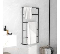 vidaXL Towel Rack Black 60x10x116 cm Steel