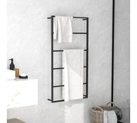 Vidaxl Towel Rack Black 60X10X116 Cm Steel