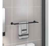 vidaXL Towel Rack Black 61 x 14.5 x 5 cm Stainless steel