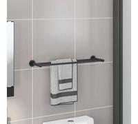 vidaXL Towel Rack Black 61 x 14.5 x 5 cm Stainless steel