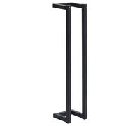 vidaXL Towel Rack Black Iron Wall Mounted Shelf Holder Bathroom Storage Rack