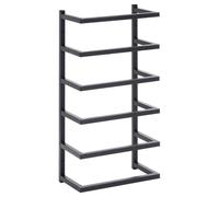 Vidaxl Towel Rack Black 24X12X48 Cm Steel