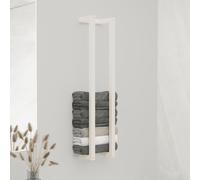 vidaXL Towel Rack White 23X18X110cm Solid Wood Pine, White