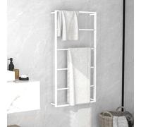 vidaXL Towel Rack White 60x10x116 cm Steel