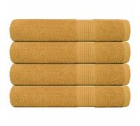 vidaXL Towels 4 pcs Gold 100x200 cm 360 gsm 100% Cotton towel on beach