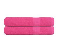 vidaXL Towels "FROGN" 2 pcs Pink 100x200 cm 360 gsm