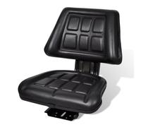 vidaXL Tractor Seat with Backrest Black Comfortable Quality Replace Accessory